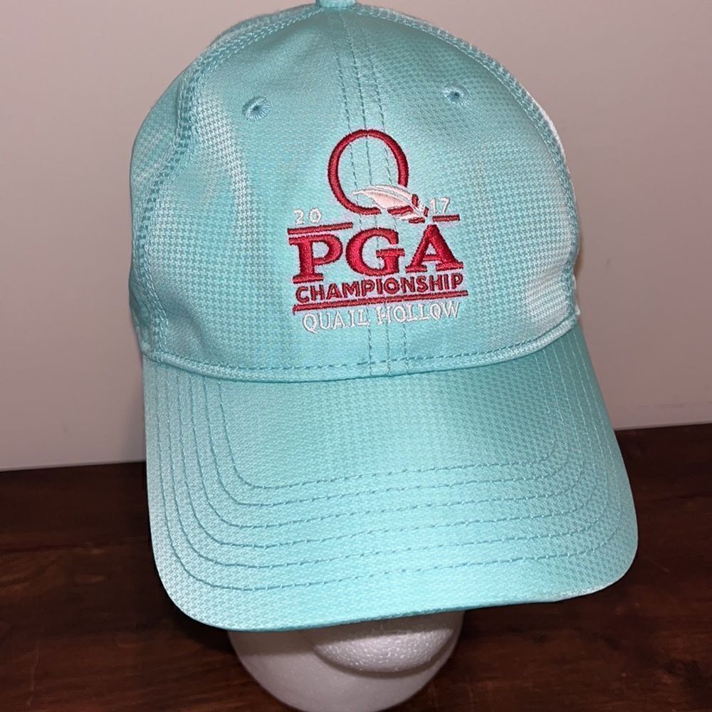 2017 PGA Quail Hollow Charlotte NC Mint green polyester lightweight Golf cap hat